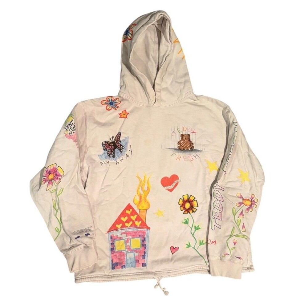 RARE TEDDY FRESH "$mile More" Hila Klein Hoodie Small Graffiti 90's Streetwear M